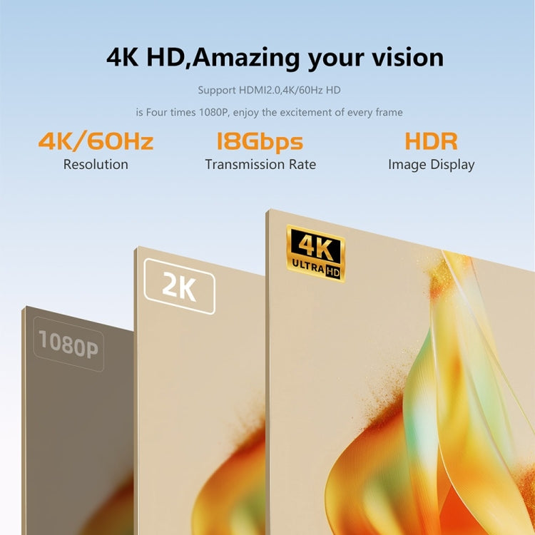 Type-C Female to HDMI 2.0 Male Converter Adapter 4K 60Hz HD Magnetic Plug(Silver) by buy2fix