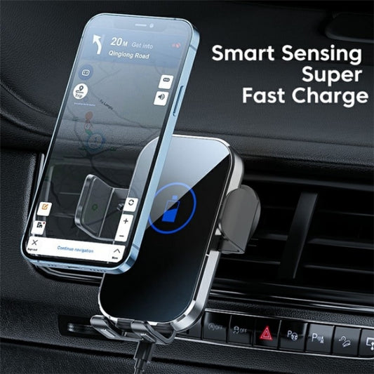 X10 15W Wireless Fast Charging Car Phone Navigation Holder(黑色) by buy2fix