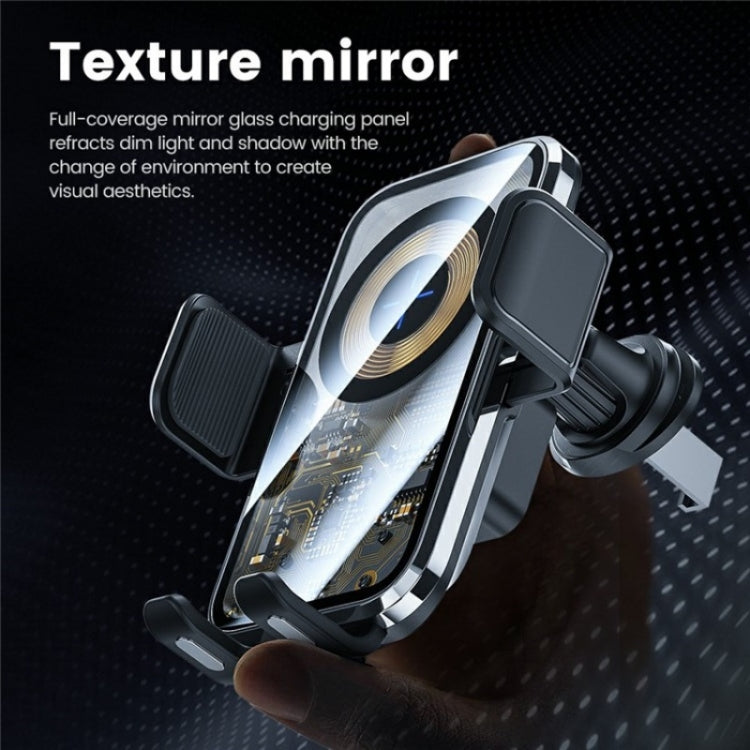 X11 15W Fast Charger Car Air Vent Hook Wireless Charger Intelligent Induction(Silver) - Wireless Charger Holders by buy2fix | Online Shopping UK | buy2fix