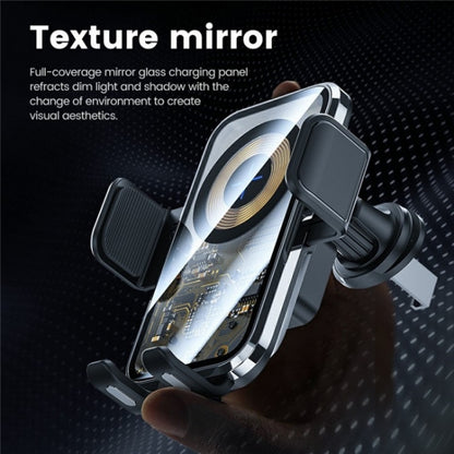 X11 15W Fast Charger Car Air Vent Hook Wireless Charger Intelligent Induction(Silver) - Wireless Charger Holders by buy2fix | Online Shopping UK | buy2fix