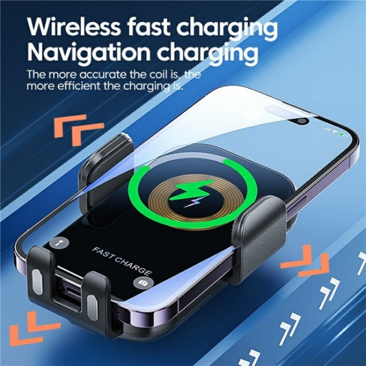 X12 Car Air Vent Touch Sensing Wireless Phone Charger Holder(Silver) - Wireless Charger Holders by buy2fix | Online Shopping UK | buy2fix