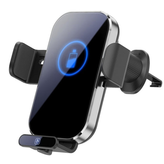 X10s Car Air Vent Hook 66W High Power Intelligent Induction Wireless Charger(Silver) - Wireless Charger Holders by buy2fix | Online Shopping UK | buy2fix