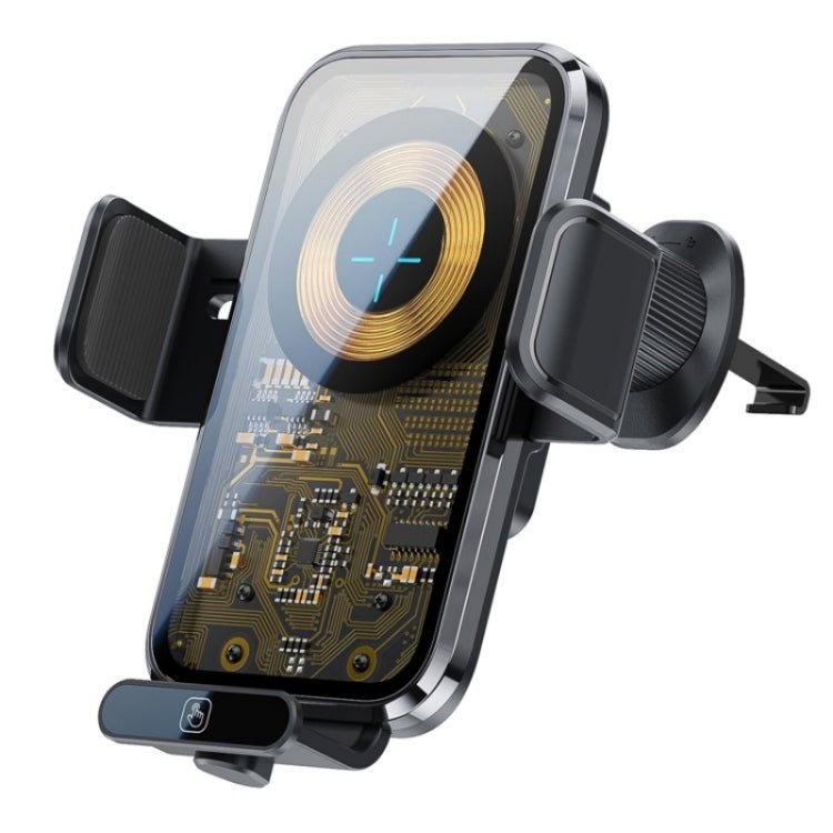 X11s 66W High Power Transparent Car Wireless Charger Phone Bracket(Titanium) - Wireless Charger Holders by buy2fix | Online Shopping UK | buy2fix