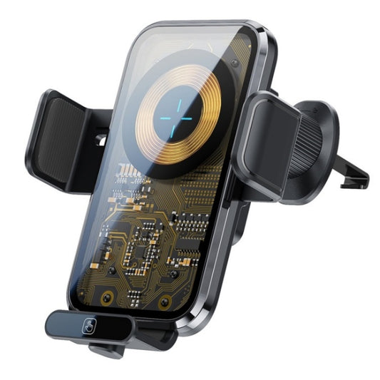 X11s 66W High Power Transparent Car Wireless Charger Phone Bracket(Titanium) - Wireless Charger Holders by buy2fix | Online Shopping UK | buy2fix