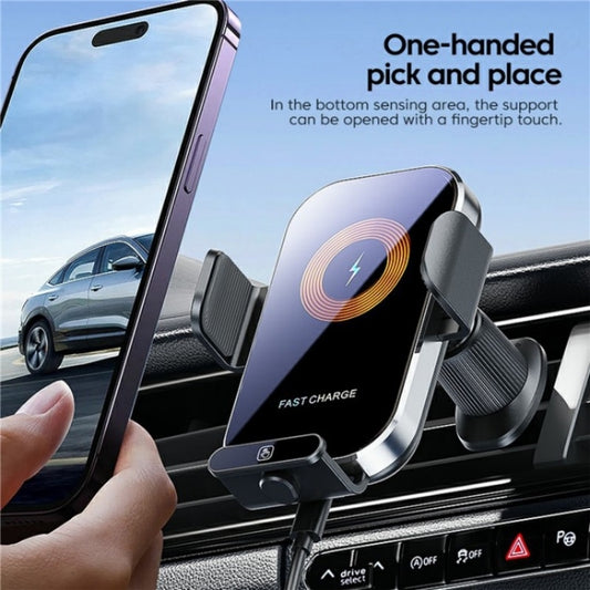 X12s Car Air Vent Wireless Charger 66W High Power Intelligent Induction Holder(Tarnish) - Wireless Charger Holders by buy2fix | Online Shopping UK | buy2fix