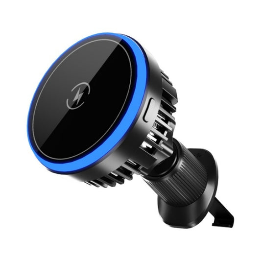 T1 With RGB Light Semiconductor Refrigeration Car Air Outlet Magnetic Wireless Charger - Wireless Charger Holders by buy2fix | Online Shopping UK | buy2fix