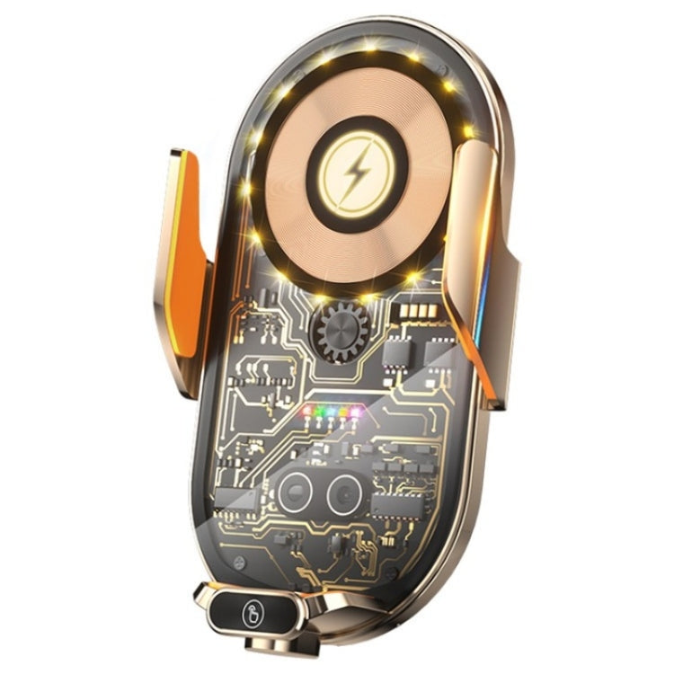 C23 66W Car Air Vent Phone Holder Wireless Charger(Gold) by buy2fix