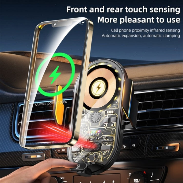C23 66W Car Air Vent Phone Holder Wireless Charger(Gold) by buy2fix