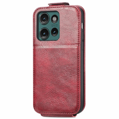 For Motorola Edge 2024 Zipper Wallet Vertical Flip Leather Phone Case(Red) by buy2fix