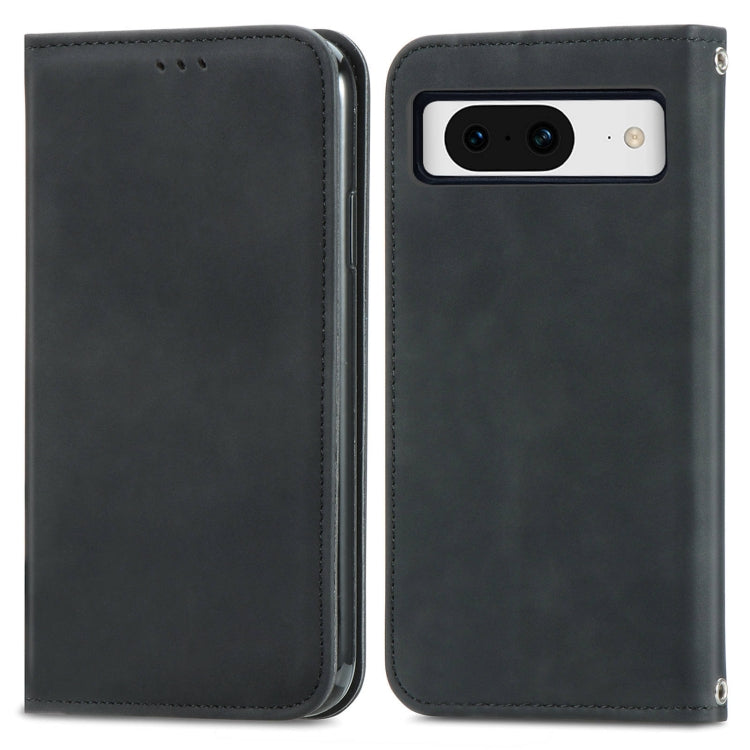 For Google Pixel 9 Retro Skin Feel Magnetic Flip Leather Phone Case(Black) by buy2fix