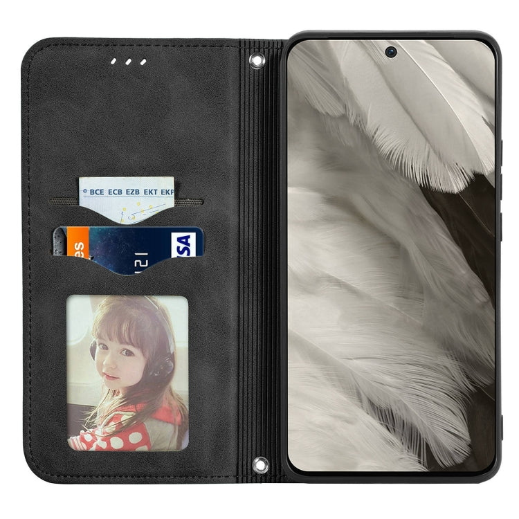 For Google Pixel 9 Retro Skin Feel Magnetic Flip Leather Phone Case(Black) by buy2fix