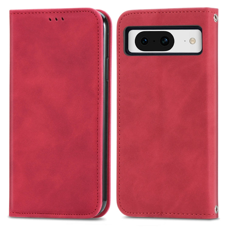 For Google Pixel 9 Retro Skin Feel Magnetic Flip Leather Phone Case(Red) by buy2fix