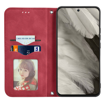 For Google Pixel 9 Retro Skin Feel Magnetic Flip Leather Phone Case(Red) by buy2fix