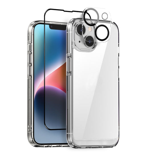For iPhone 14 NORTHJO 3 in 1 Clear Phone Case with Screen Film + Rear Lens Film - iPhone 14 Cases by NORTHJO | Online Shopping UK | buy2fix