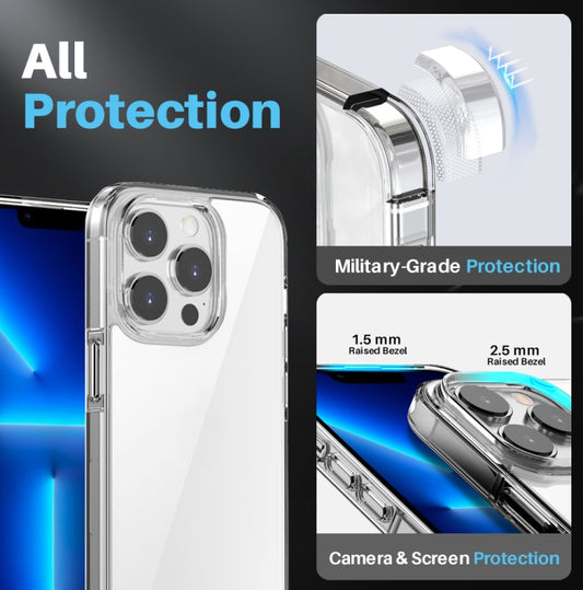 For iPhone 13 Pro NORTHJO 3 in 1 Clear Phone Case with Screen Film + Rear Lens Film - iPhone 13 Pro Cases by NORTHJO | Online Shopping UK | buy2fix