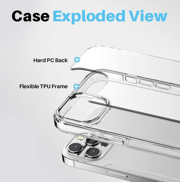For iPhone 13 Pro NORTHJO 3 in 1 Clear Phone Case with Screen Film + Rear Lens Film - iPhone 13 Pro Cases by NORTHJO | Online Shopping UK | buy2fix