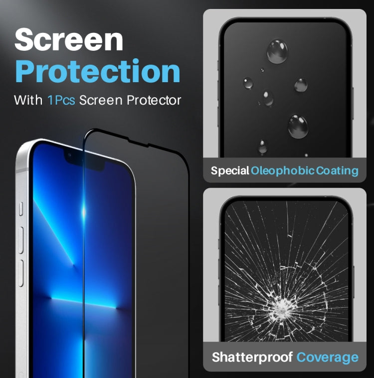 For iPhone 13 Pro NORTHJO 3 in 1 Clear Phone Case with Screen Film + Rear Lens Film - iPhone 13 Pro Cases by NORTHJO | Online Shopping UK | buy2fix