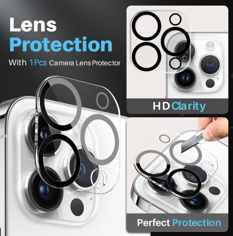 For iPhone 13 Pro NORTHJO 3 in 1 Clear Phone Case with Screen Film + Rear Lens Film - iPhone 13 Pro Cases by NORTHJO | Online Shopping UK | buy2fix