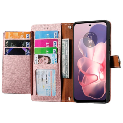 For Motorola Moto G Power 5G 2024 Love Zipper Lanyard Leather Phone Case(Pink) by buy2fix