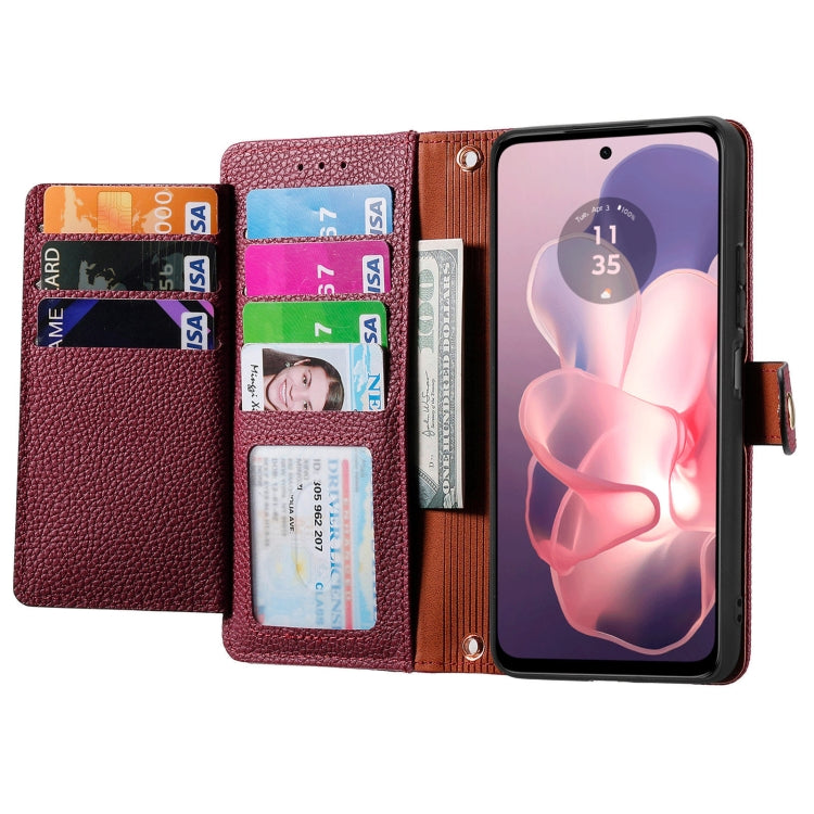 For Motorola Moto G Power 5G 2024 Love Zipper Lanyard Leather Phone Case(Red) by buy2fix