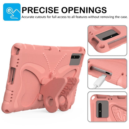 For Samsung Galaxy Tab S8 11 X700N Butterfly Bracket EVA Shockproof Tablet Case(Pink Orange) by buy2fix