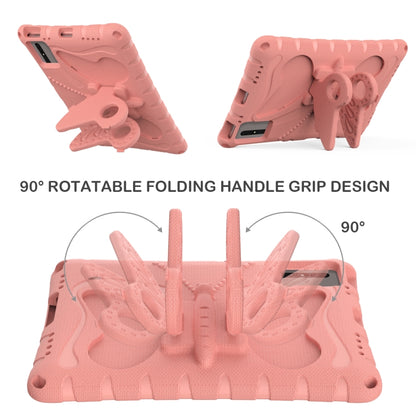 For Samsung Galaxy Tab S8 11 X700N Butterfly Bracket EVA Shockproof Tablet Case(Pink Orange) by buy2fix