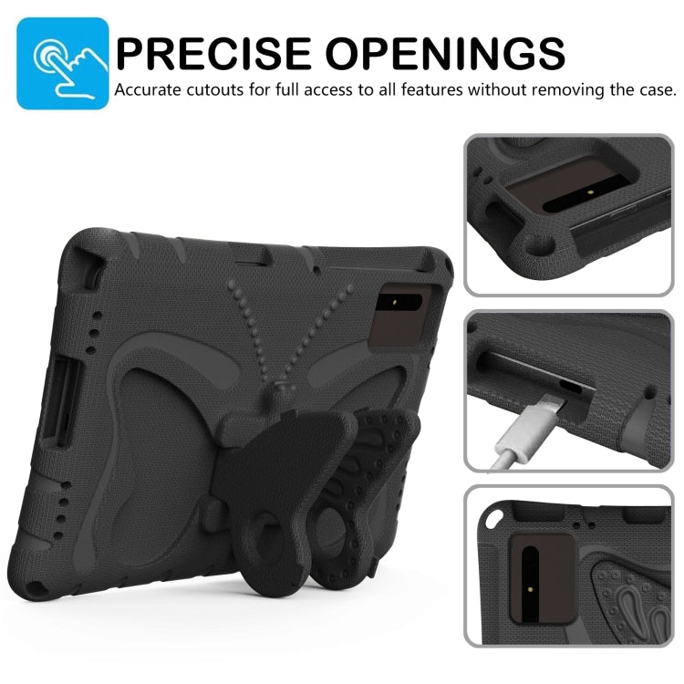 For Samsung Galaxy Tab S8 11 X700N Butterfly Bracket EVA Shockproof Tablet Case(Black) by buy2fix