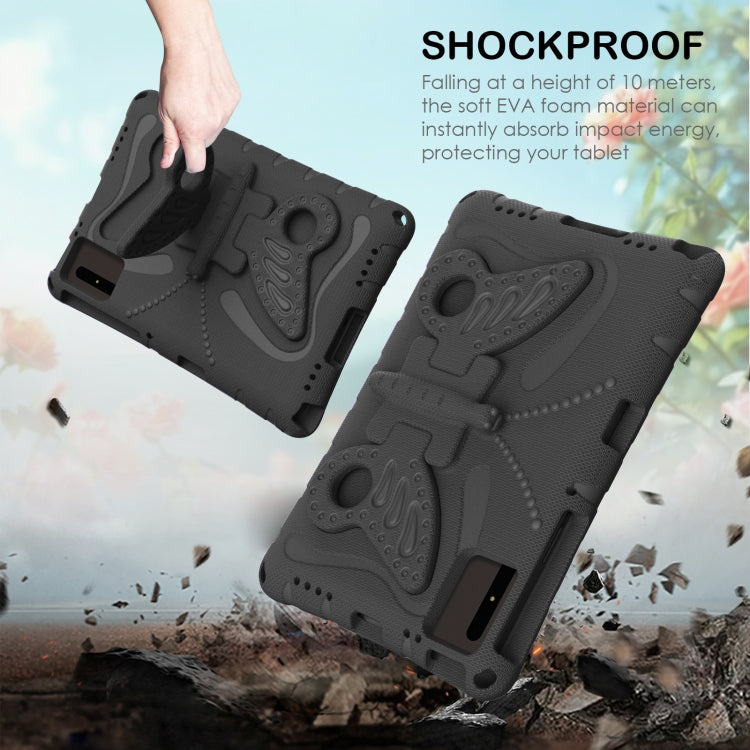 For Samsung Galaxy Tab S8 11 X700N Butterfly Bracket EVA Shockproof Tablet Case(Black) by buy2fix