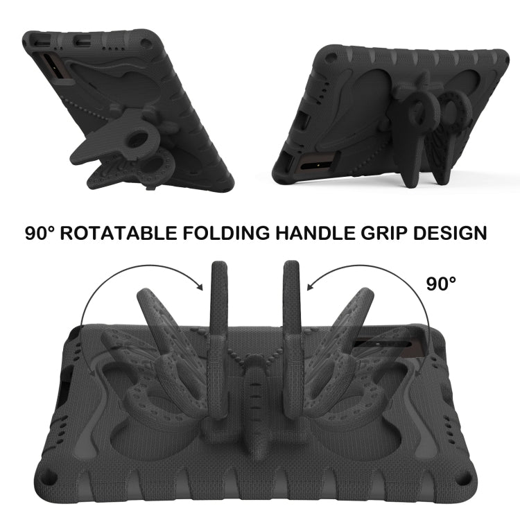 For Samsung Galaxy Tab S8 11 X700N Butterfly Bracket EVA Shockproof Tablet Case(Black) by buy2fix