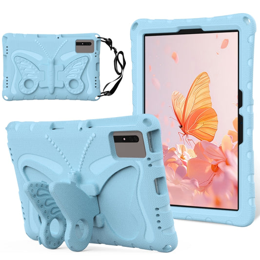 For Samsung Galaxy Tab S8 11 X700N Butterfly Bracket EVA Shockproof Tablet Case(Light Blue) by buy2fix