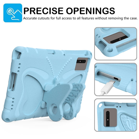 For Samsung Galaxy Tab S8 11 X700N Butterfly Bracket EVA Shockproof Tablet Case(Light Blue) by buy2fix