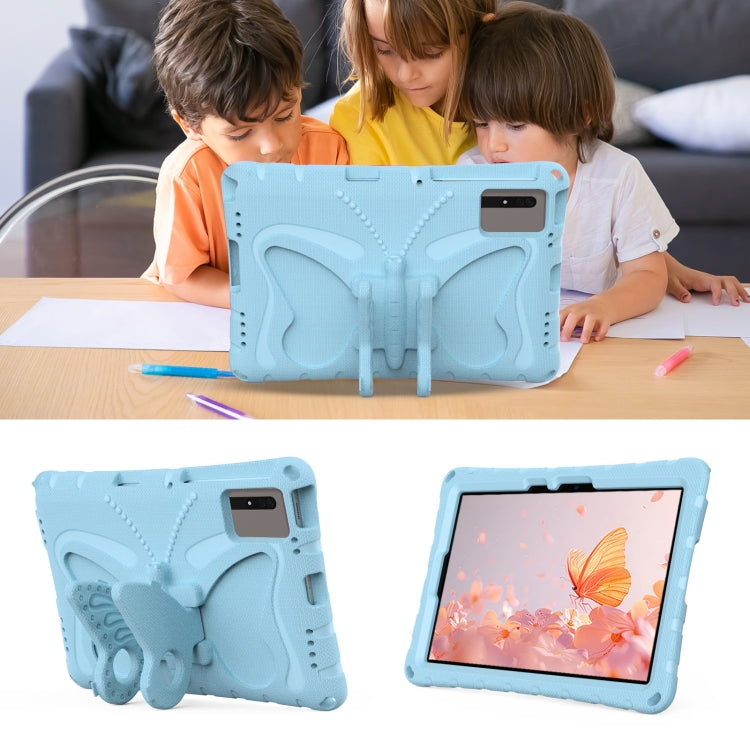 For Samsung Galaxy Tab S8 11 X700N Butterfly Bracket EVA Shockproof Tablet Case(Light Blue) by buy2fix