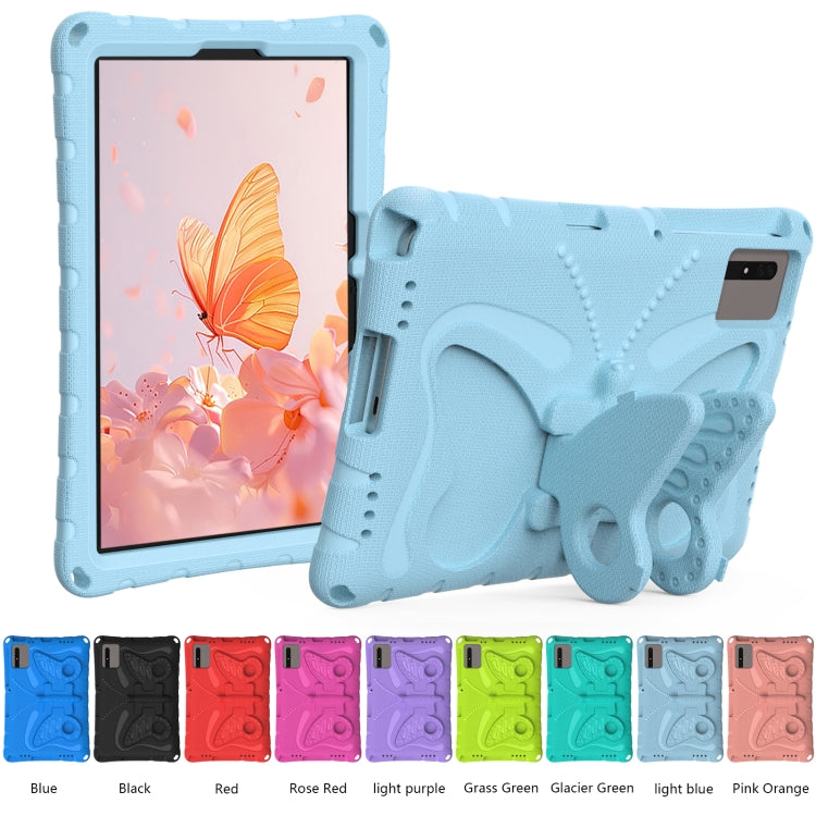 For Samsung Galaxy Tab S8 11 X700N Butterfly Bracket EVA Shockproof Tablet Case(Light Blue) by buy2fix