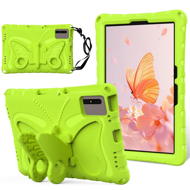 For Samsung Galaxy Tab S8 11 X700N Butterfly Bracket EVA Shockproof Tablet Case(Grass Green) by buy2fix