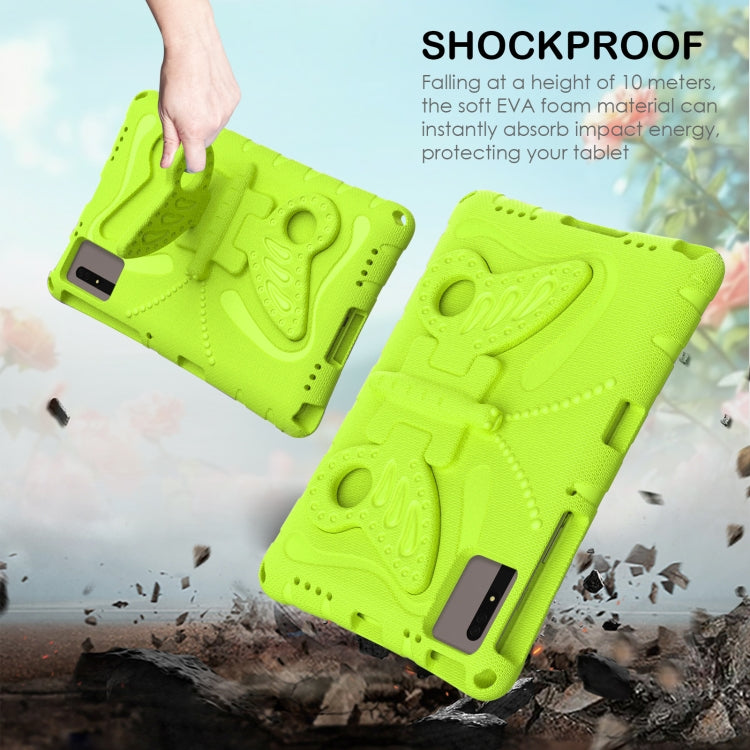 For Samsung Galaxy Tab S8 11 X700N Butterfly Bracket EVA Shockproof Tablet Case(Grass Green) by buy2fix