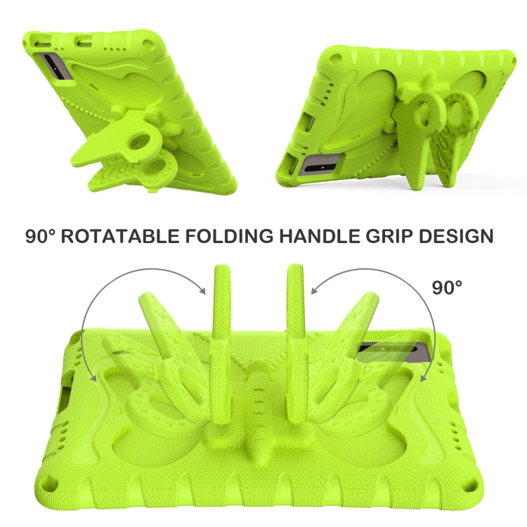 For Samsung Galaxy Tab S8 11 X700N Butterfly Bracket EVA Shockproof Tablet Case(Grass Green) by buy2fix