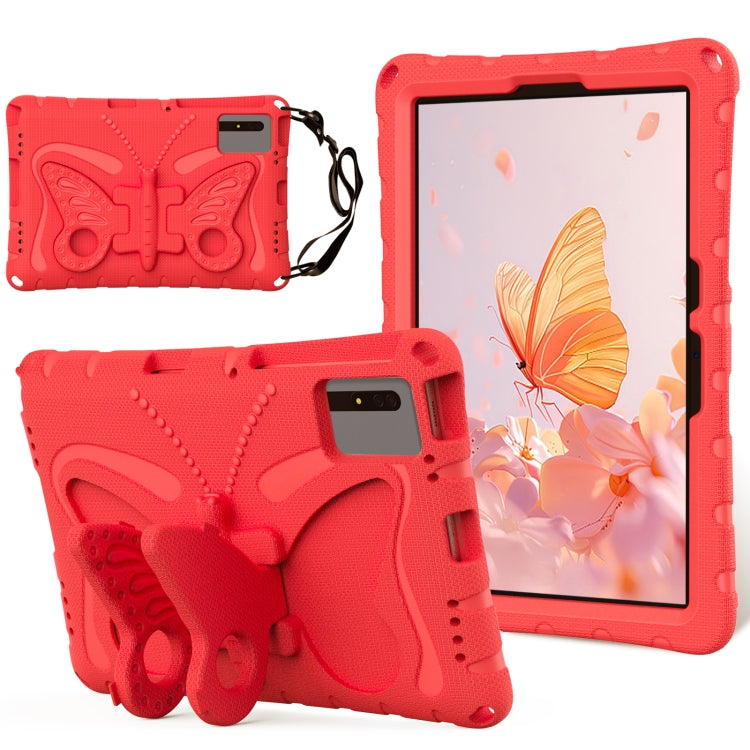 For Samsung Galaxy Tab S8 11 X700N Butterfly Bracket EVA Shockproof Tablet Case(Red) by buy2fix