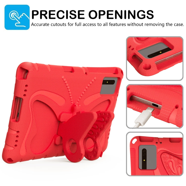 For Samsung Galaxy Tab S8 11 X700N Butterfly Bracket EVA Shockproof Tablet Case(Red) by buy2fix
