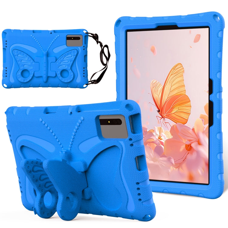 For Samsung Galaxy Tab S8 11 X700N Butterfly Bracket EVA Shockproof Tablet Case(Blue) by buy2fix