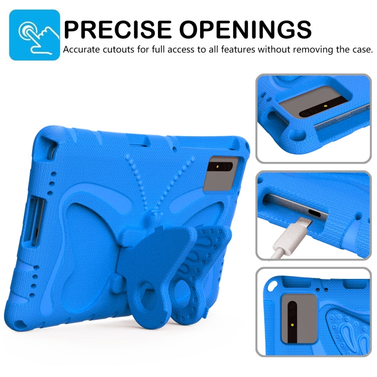 For Samsung Galaxy Tab S8 11 X700N Butterfly Bracket EVA Shockproof Tablet Case(Blue) by buy2fix