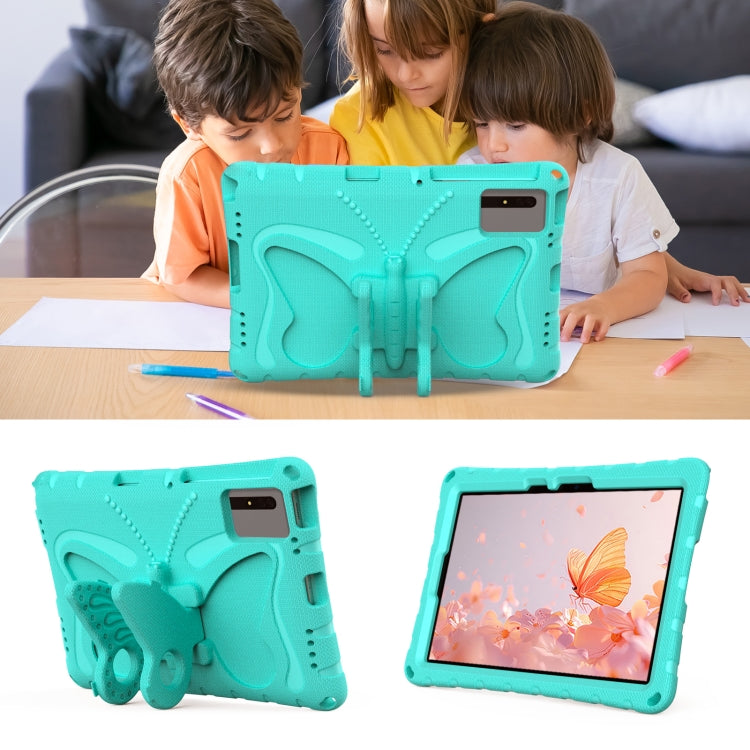 For Samsung Galaxy Tab S8 11 X700N Butterfly Bracket EVA Shockproof Tablet Case(Mint Green) by buy2fix