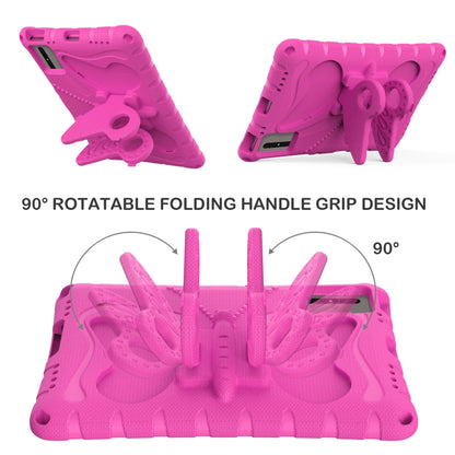 For Samsung Galaxy Tab S8 11 X700N Butterfly Bracket EVA Shockproof Tablet Case(Rose Red) by buy2fix