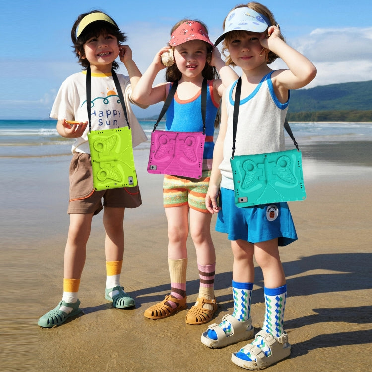 For Samsung Galaxy Tab S8 11 X700N Butterfly Bracket EVA Shockproof Tablet Case(Grass Green) by buy2fix