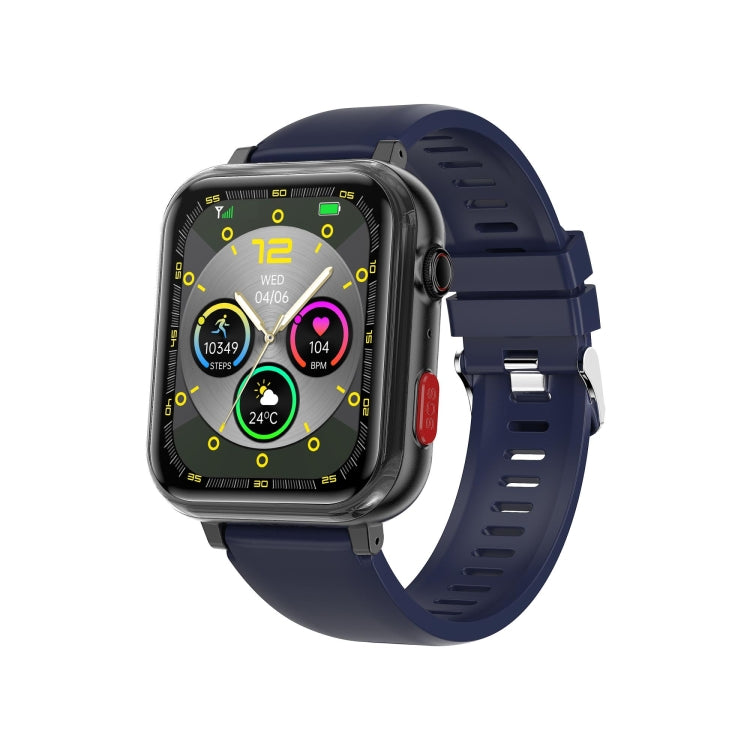 G18 1.83 inch Color Screen Smart Watch Silicone Strap, Support Noninvasive Blood Sugar / Uric Acid(Blue) by buy2fix