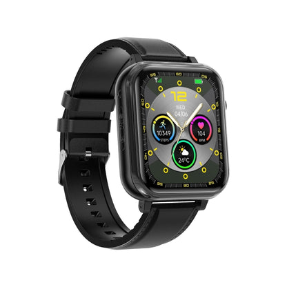 G18 1.83 inch Color Screen Smart Watch Leather Strap, Support Noninvasive Blood Sugar / Uric Acid(Black) by buy2fix