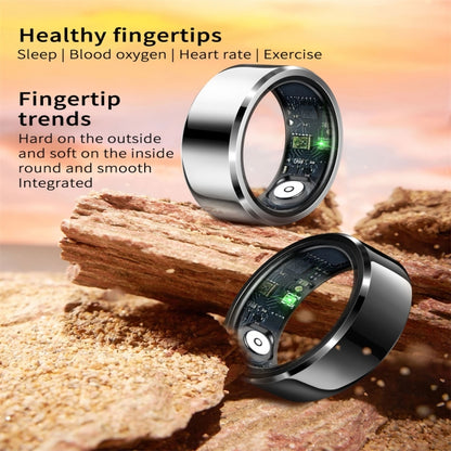 R6 SIZE 10 Smart Ring, Support Heart Rate / Blood Oxygen / Sleep Monitoring(Black) by buy2fix
