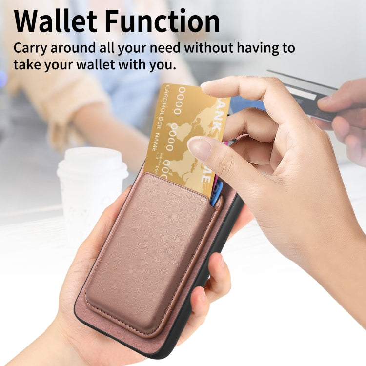 For Google Pixel 9 Pro Retro Magsafe Card Bag PU Back Cover Phone Case(Pink) by buy2fix