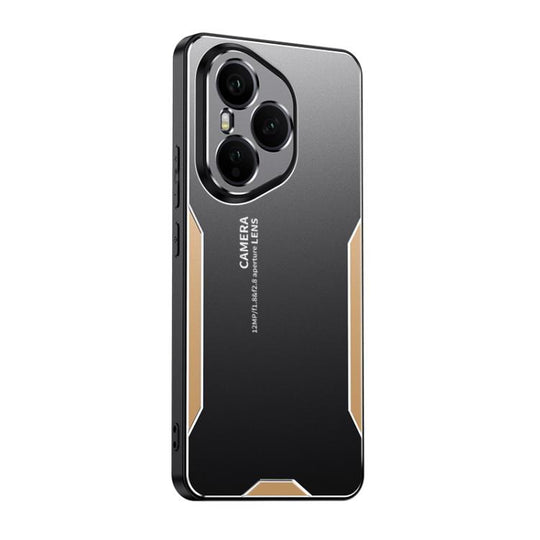 For Honor 400 Pro Global Blade Series TPU Hybrid Metal Phone Case(Gold)