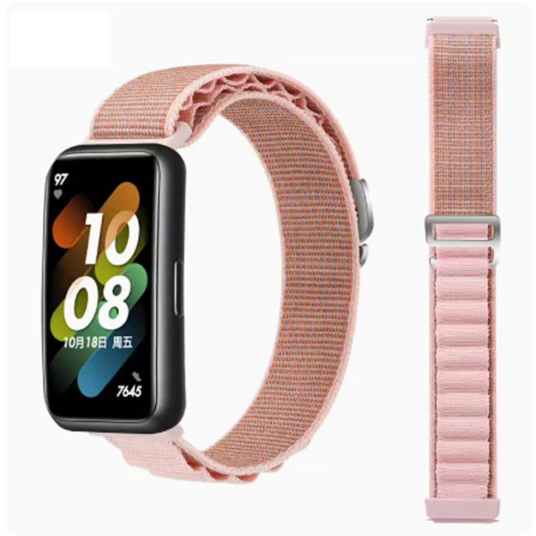 For Huawei Band 8 / 9 Loop Nylon Watch Band(Pink) by buy2fix