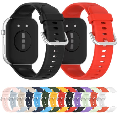 For Huawei Watch Fit4 / Fit4 Pro / Fit3 Silver Buckle Silicone Sports Watch Band(Red) - Watch Bands by buy2fix | Online Shopping UK | buy2fix